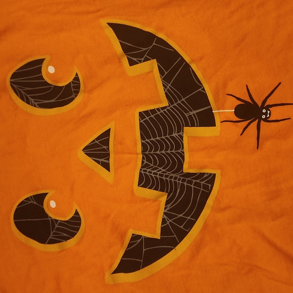 ❤️3/15$❤️Carter's Vibrant Orange Kids Shirt Halloween Long Sleeves Tshirt Size 7
